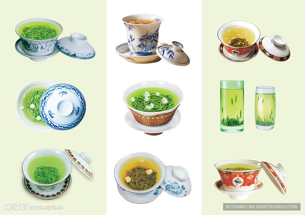 多样茶饮展示