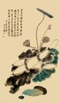 水墨荷花图