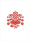 中式传统红色花纹图案