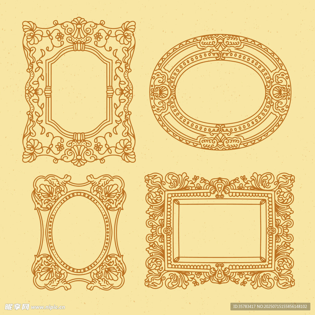 复古金色画框