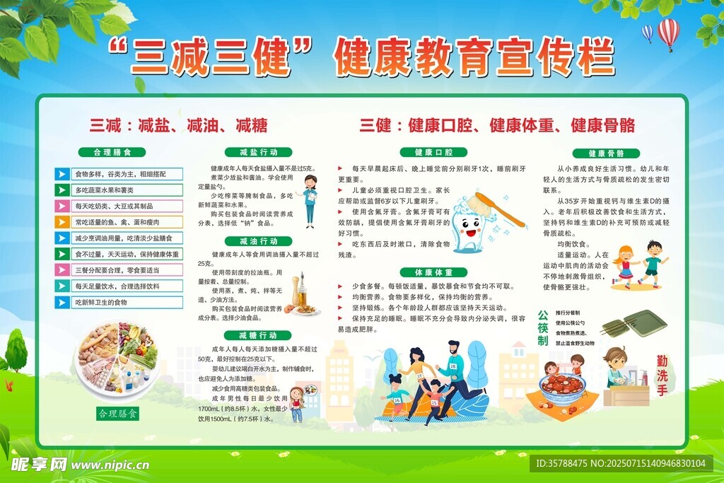 三减三健健康教育宣传