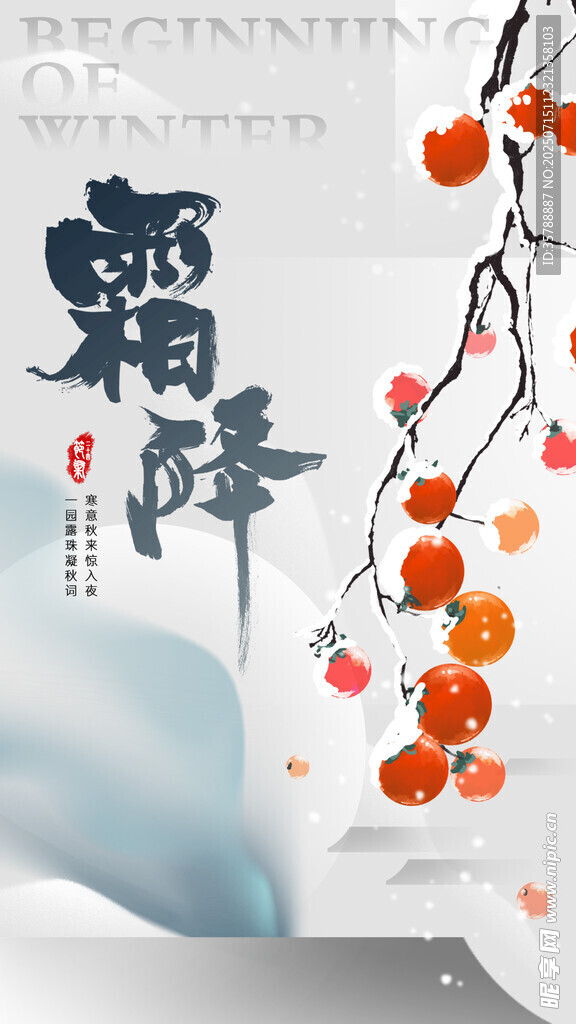 霜降时节  红柿挂枝