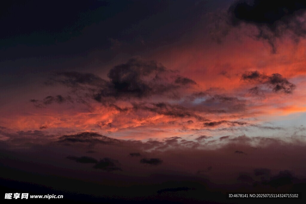 绚丽晚霞天空美景