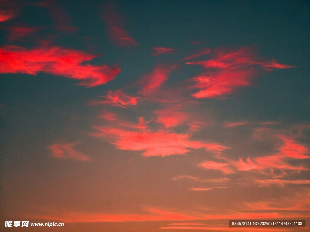 绚丽晚霞天空美景