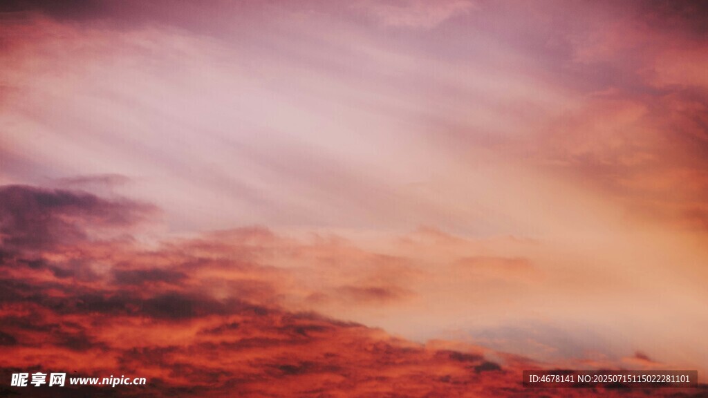 绚丽晚霞天空美景