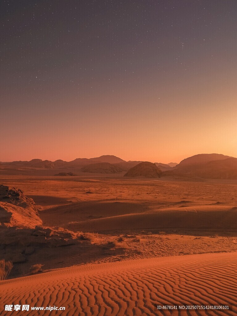 沙漠日落美景