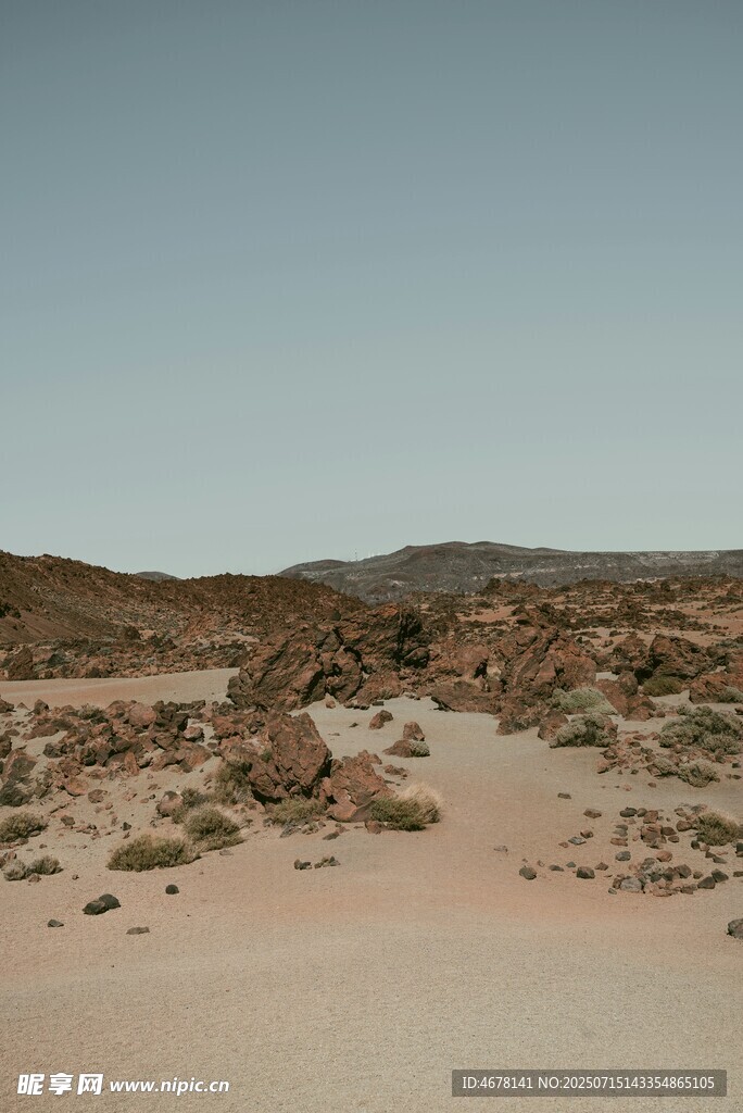 荒凉沙漠地貌景观