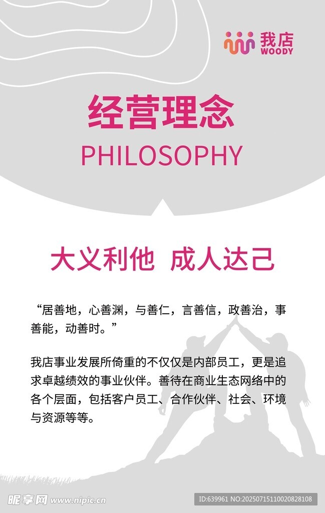 我店经营理念展示板