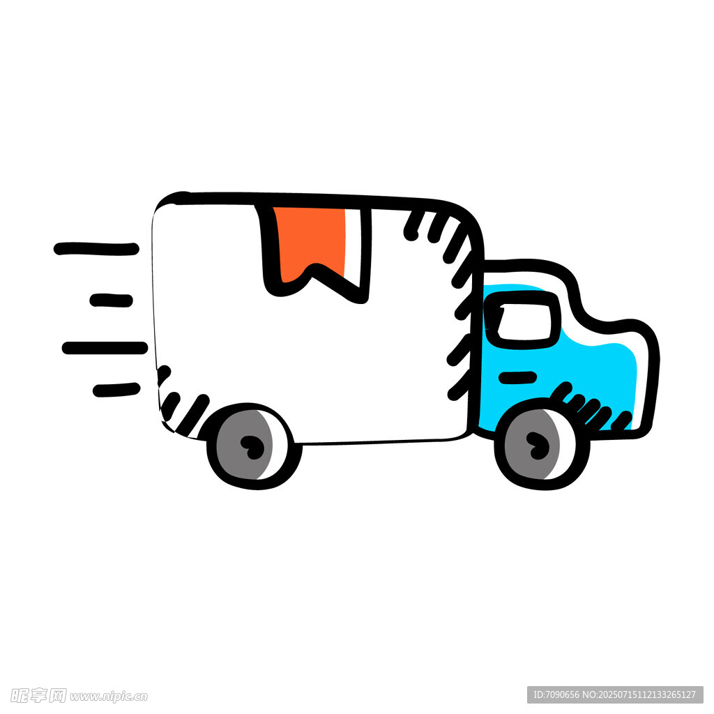 快速送货的卡通货车