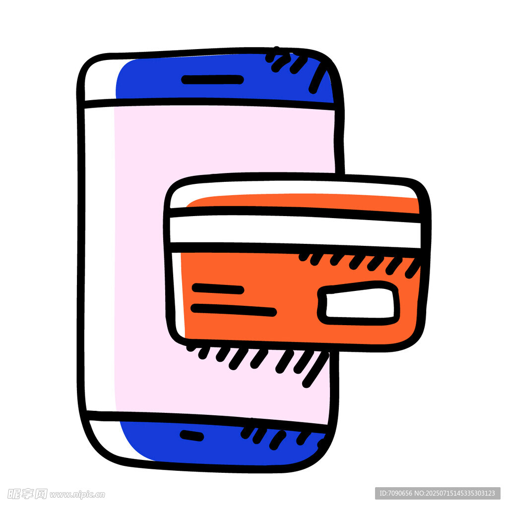 手机与信用卡图标