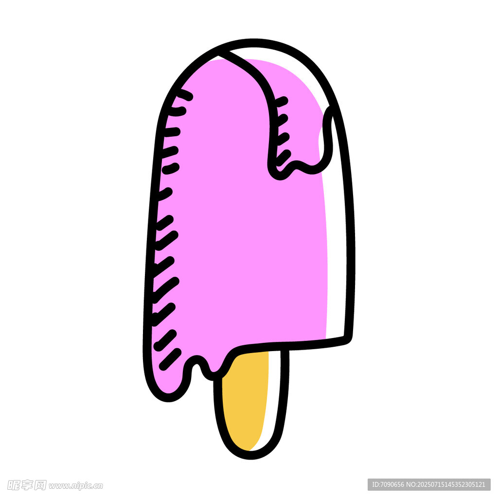 粉色冰淇淋插画