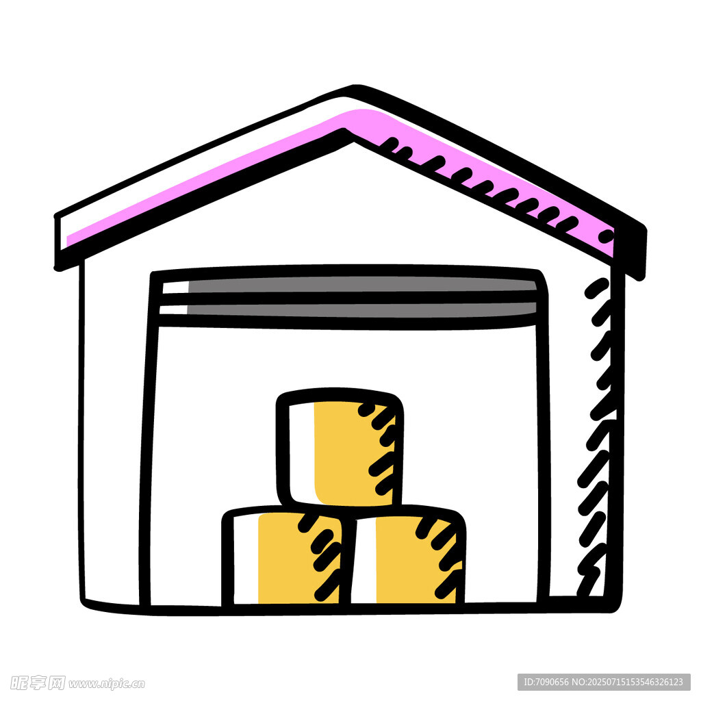 仓库内堆放货物的场景