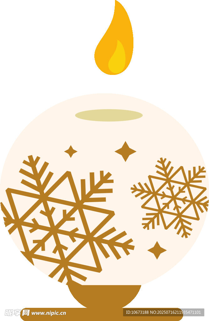 雪花蜡烛灯