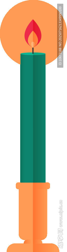 绿色蜡烛图标