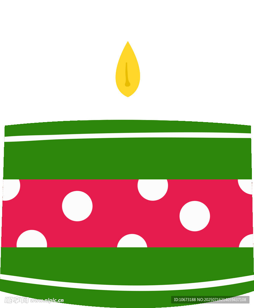 绿色波点生日蛋糕图标