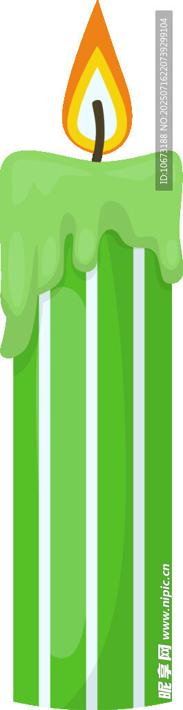 绿色生日蜡烛