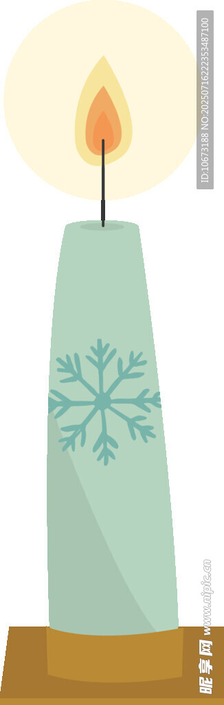 雪花图案蜡烛