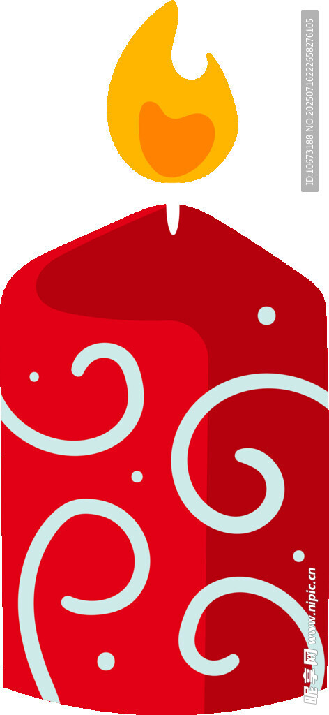 红色蜡烛装饰图案