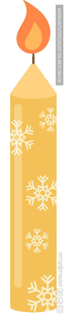 雪花图案蜡烛