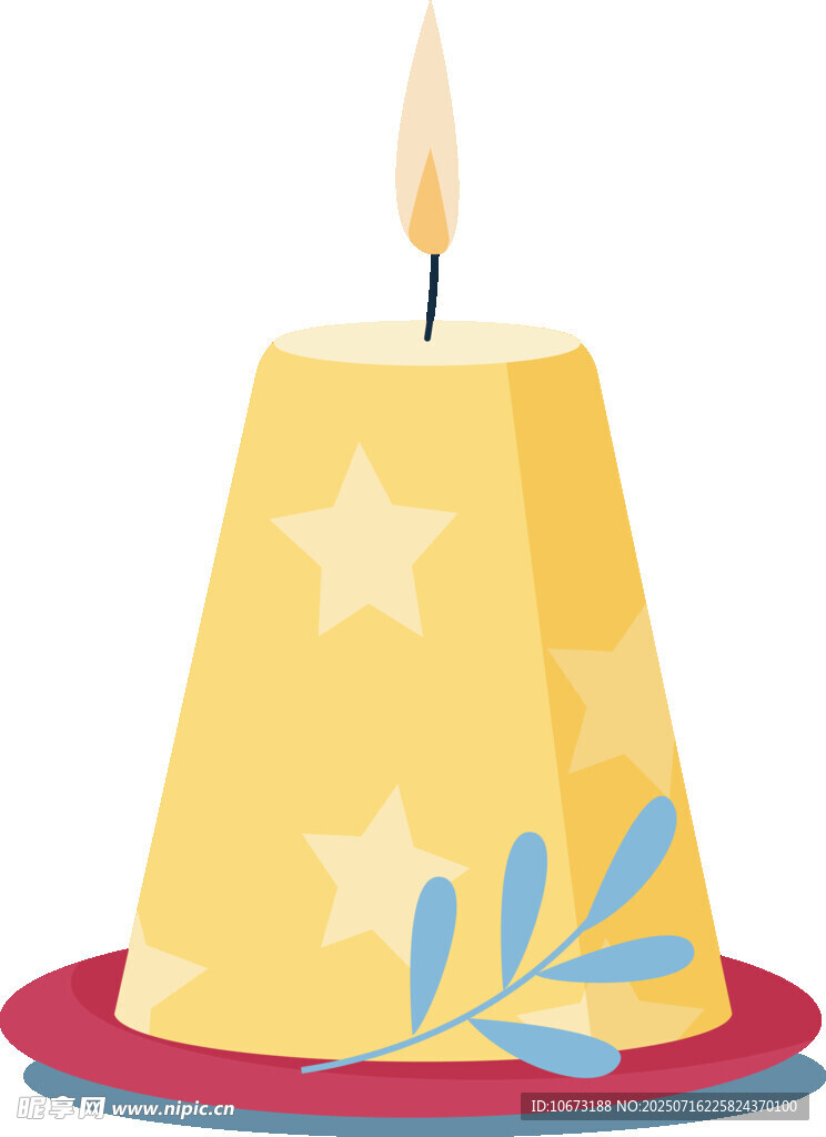 星星图案生日蜡烛