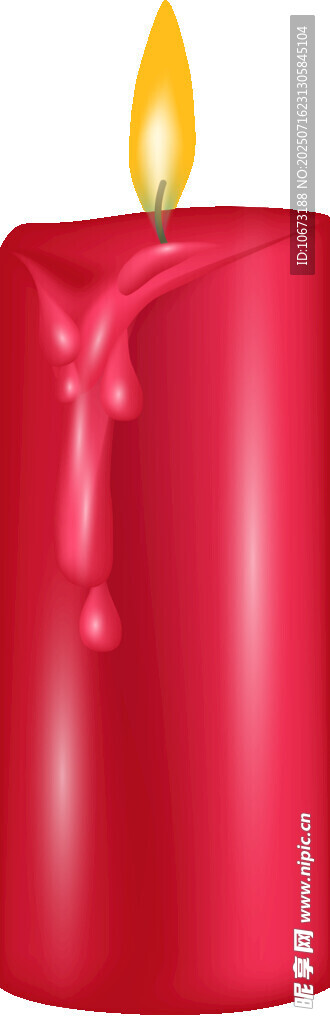 燃烧的红蜡烛