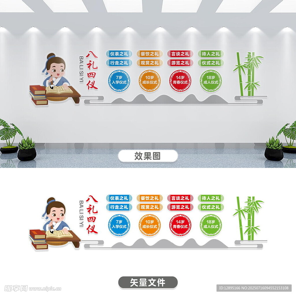八礼四仪文化墙
