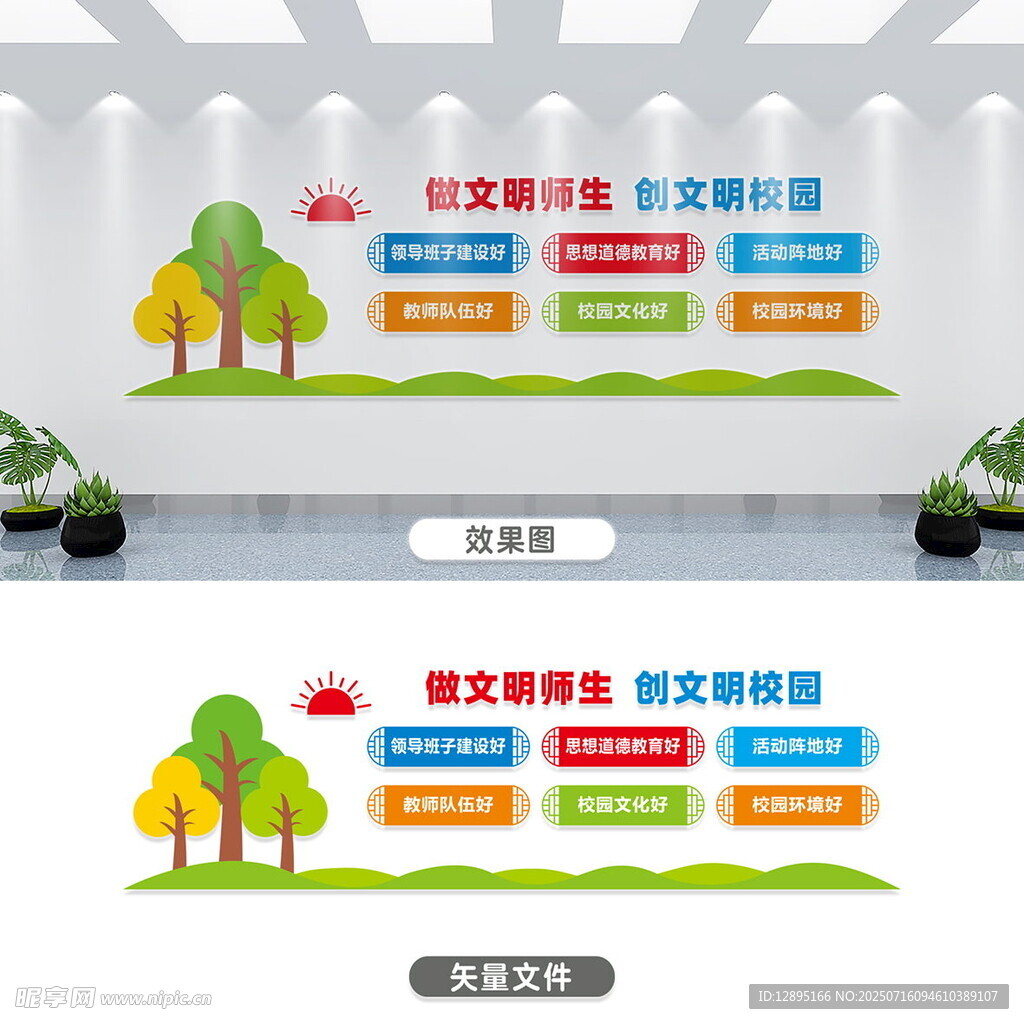 校园六好文化墙