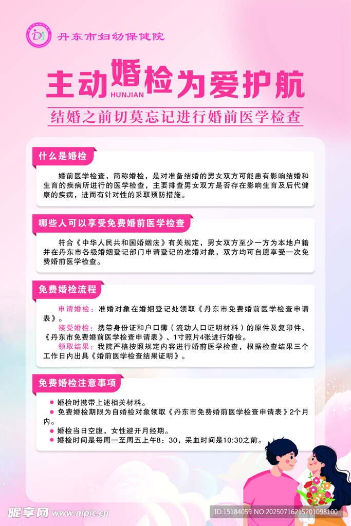 婚检展板海报