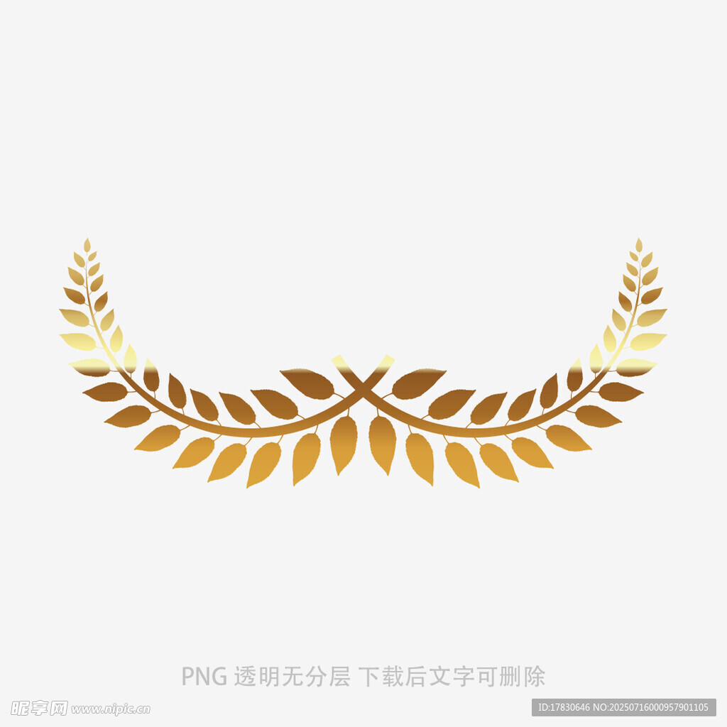 金色麦穗装饰图案