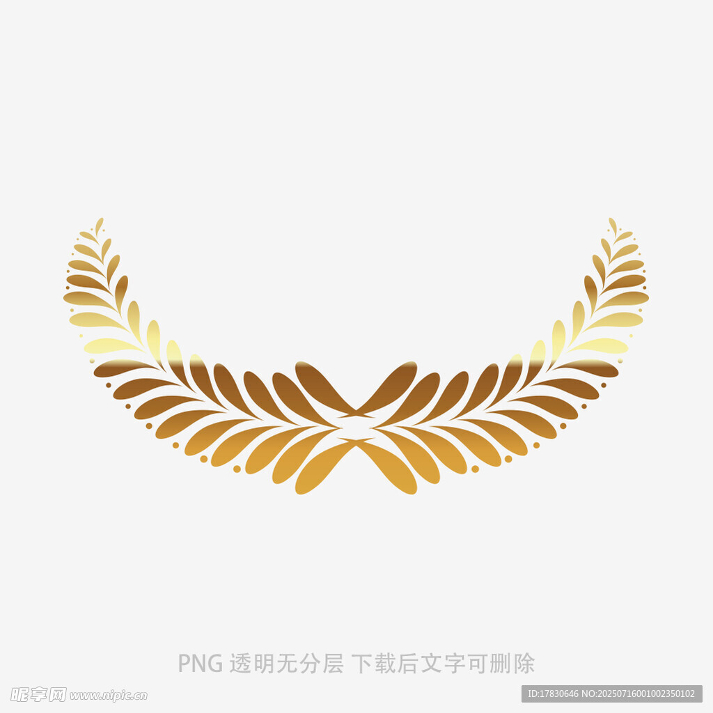 金色麦穗装饰图案