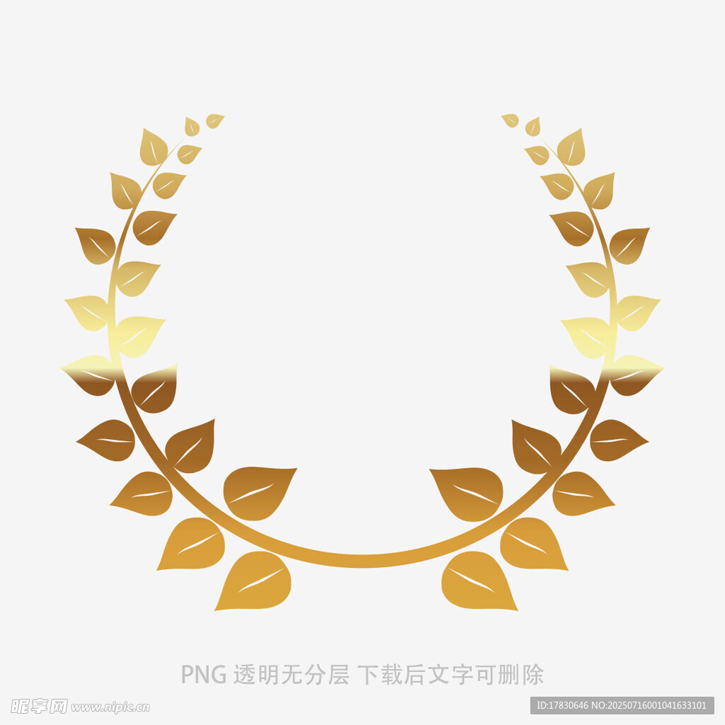 金色树叶花环图案