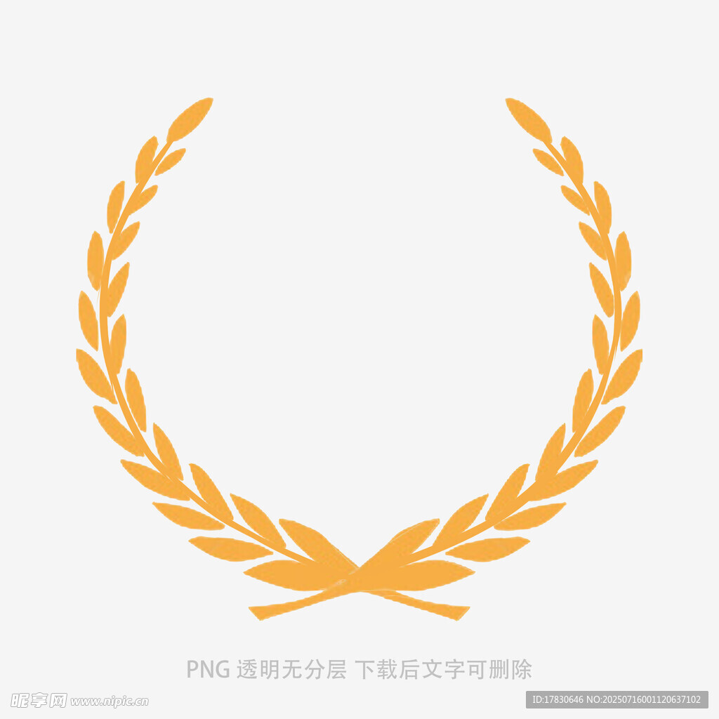 金色月桂环图标