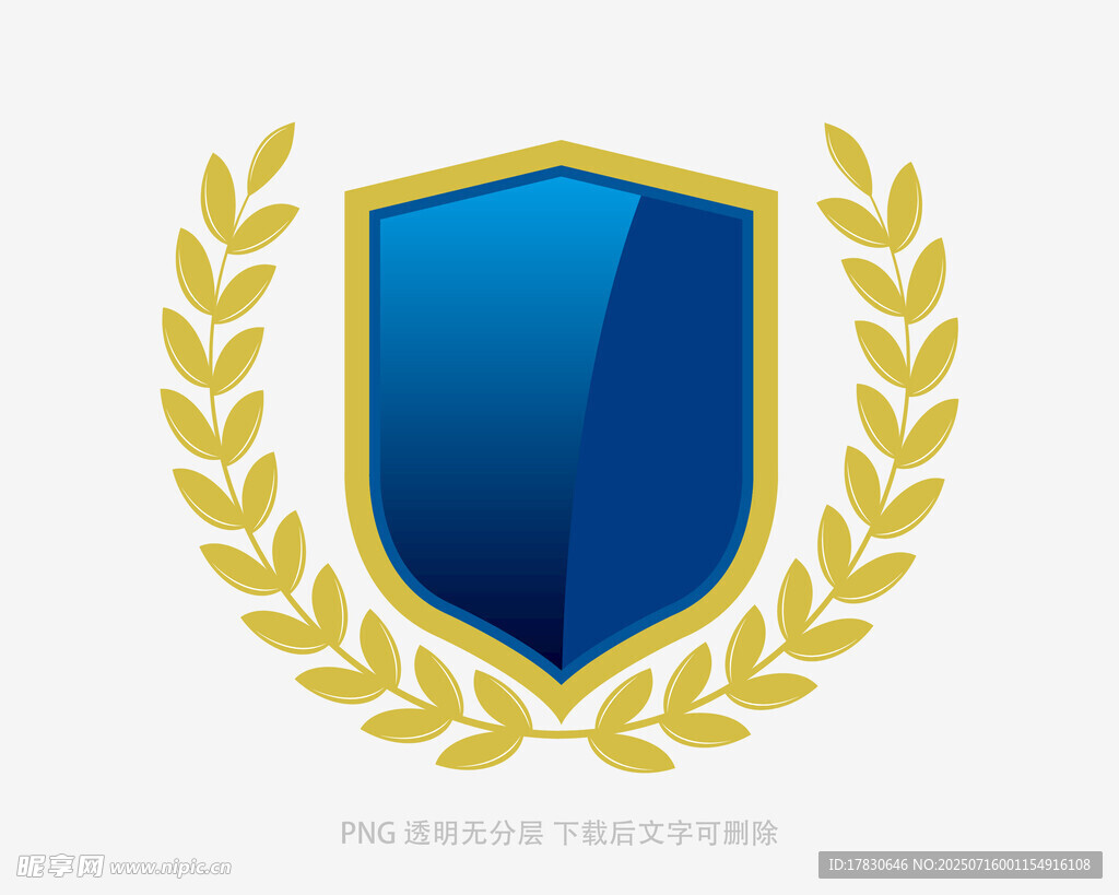 盾牌桂冠标志