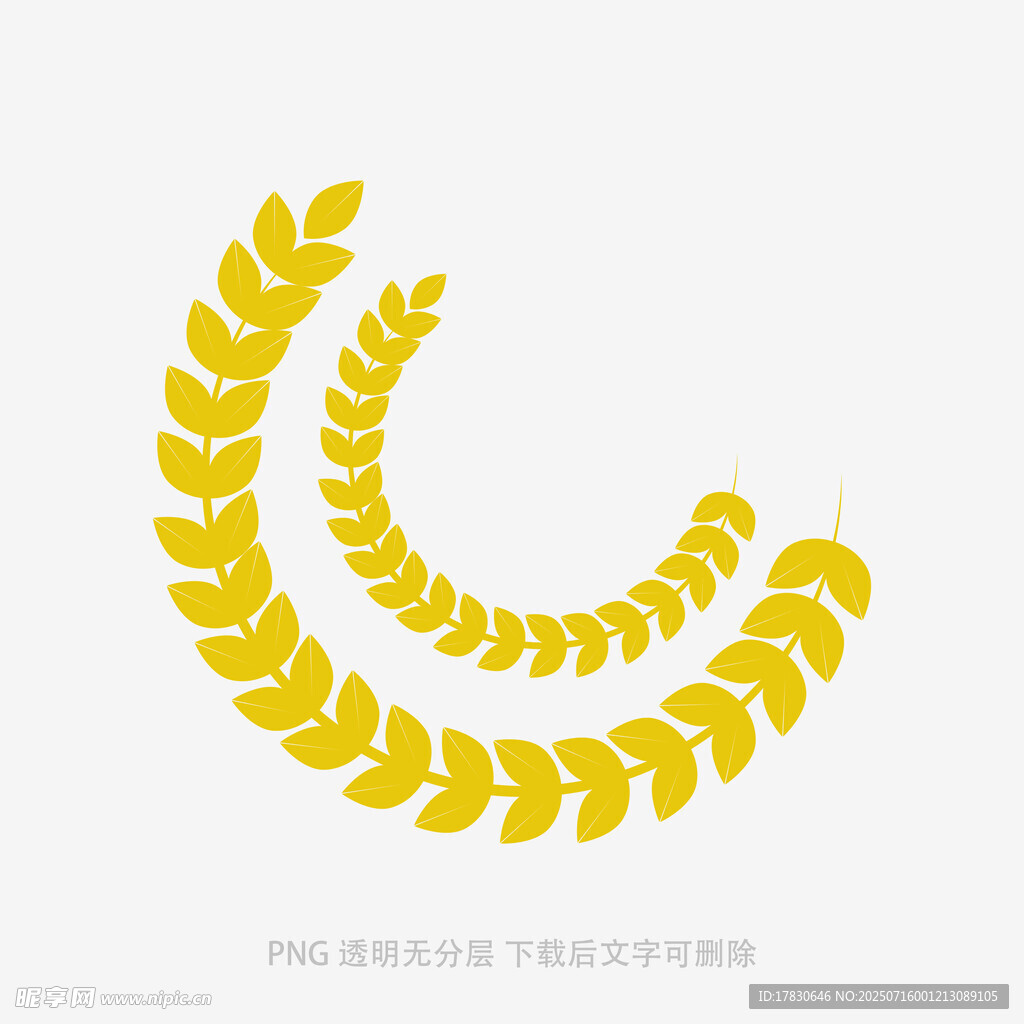金色麦穗装饰图案