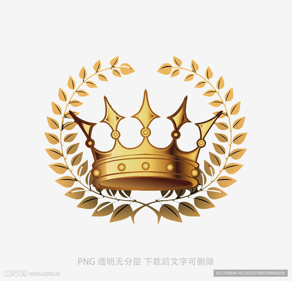 金色皇冠装饰图案