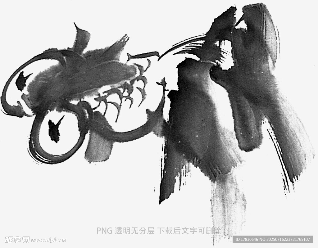 水墨风格抽象动物画作
