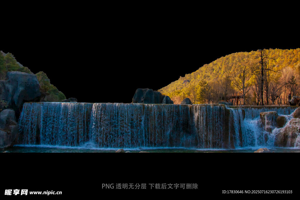 瀑布素材