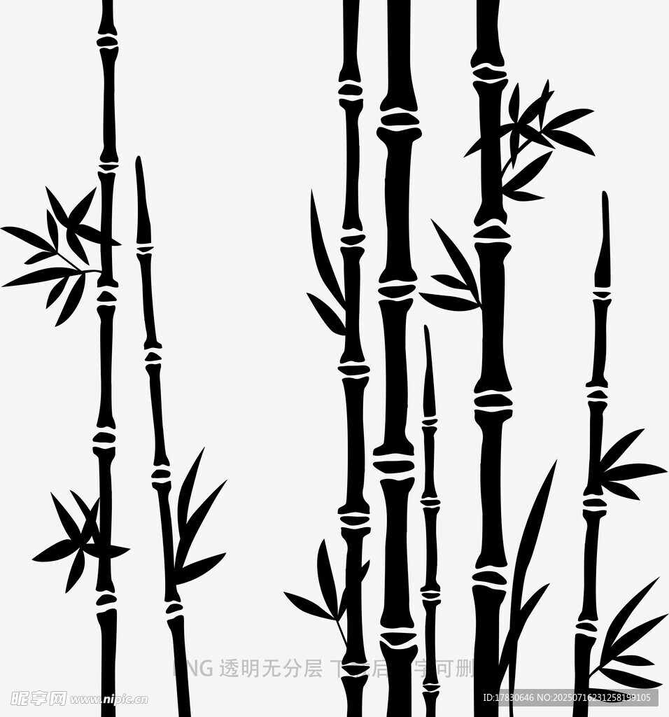 水墨风竹子图案
