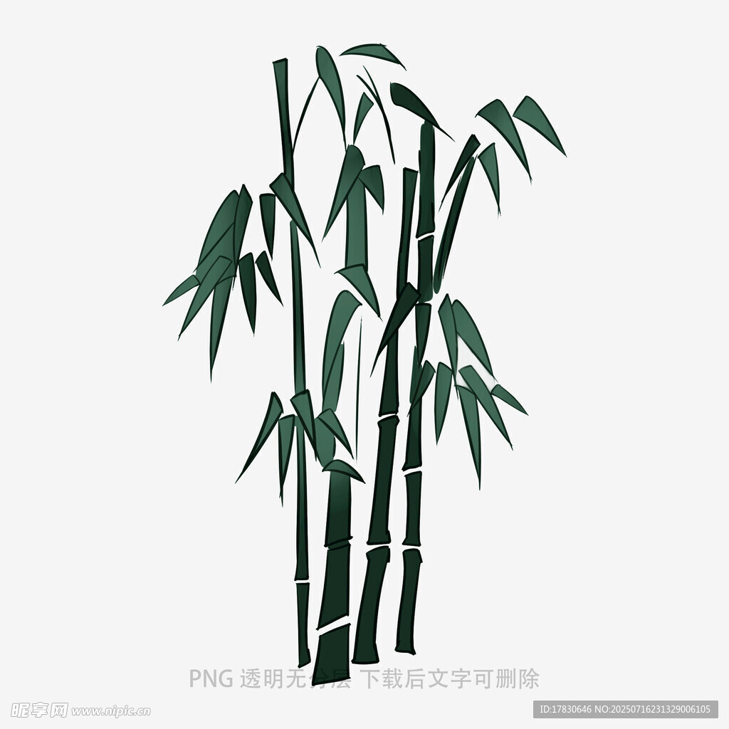 水墨风竹子插画