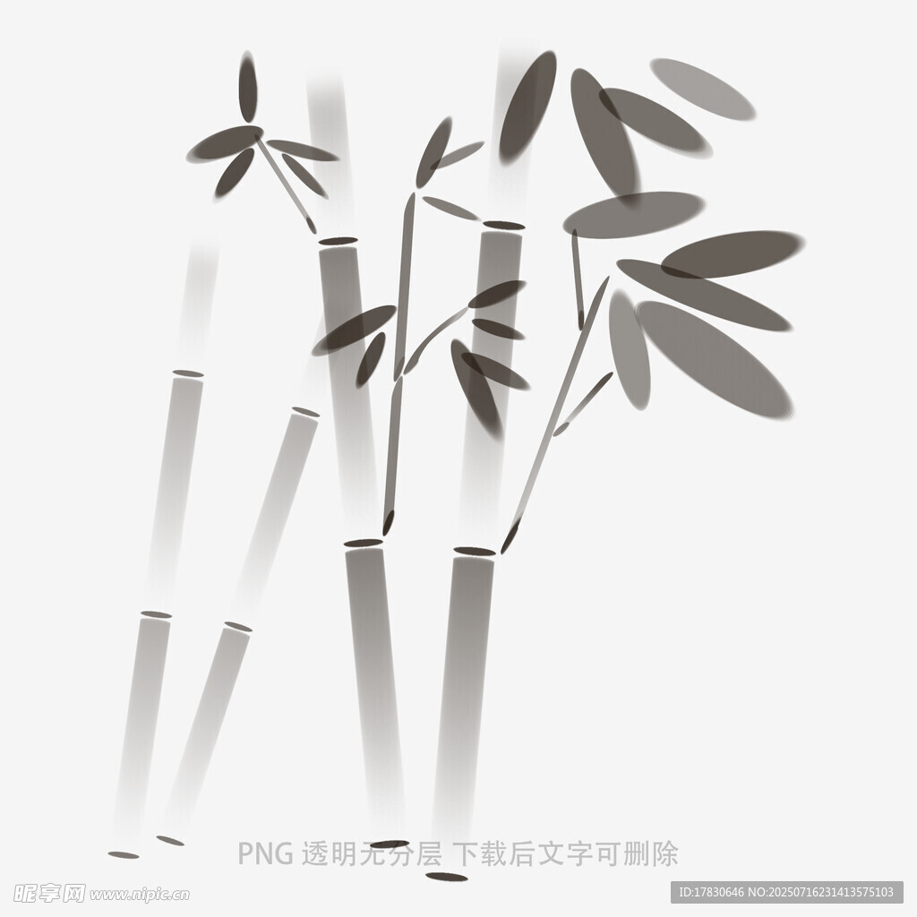 水墨风竹子插画