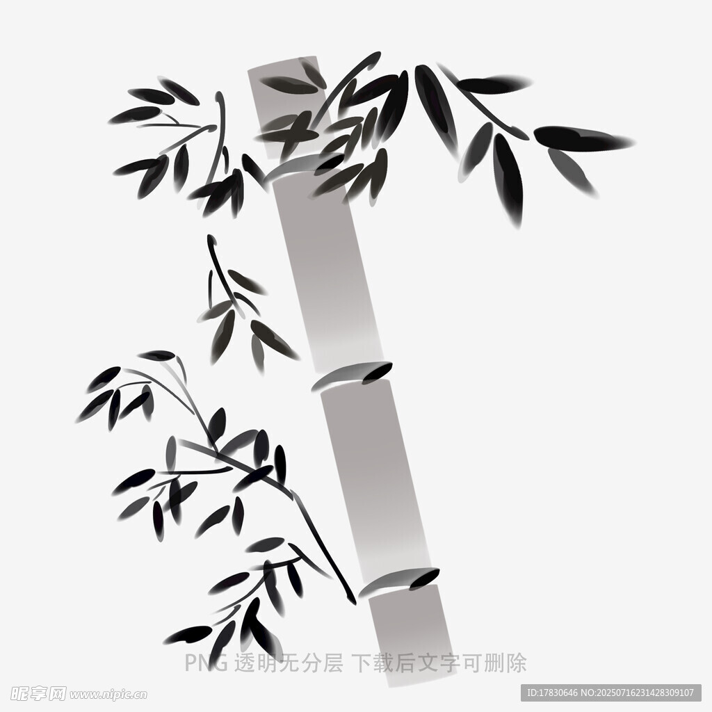 水墨风竹子插画