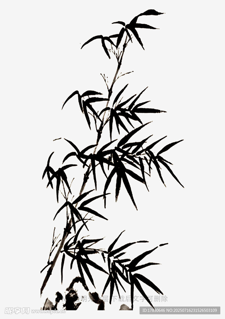 水墨风竹子图