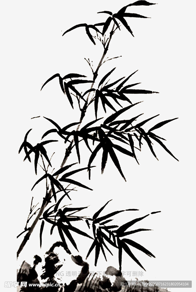 水墨风竹子图