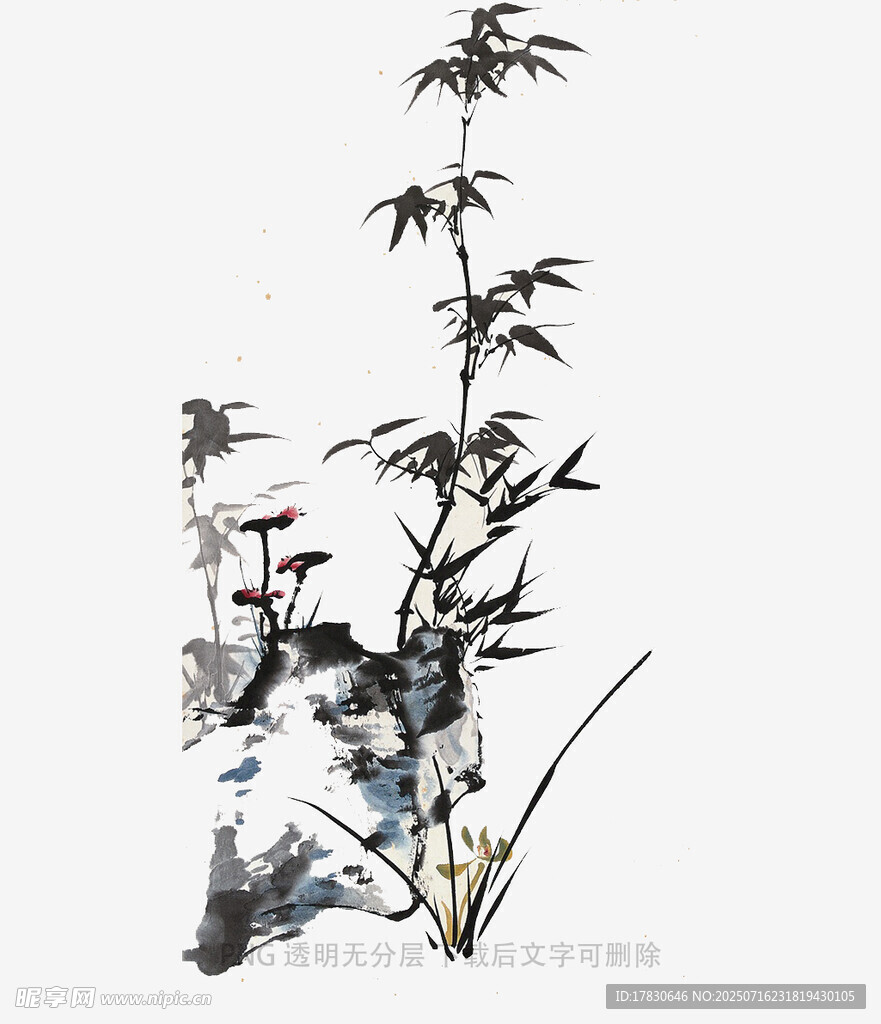水墨翠竹图
