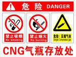 CNG气瓶存放处非工莫入