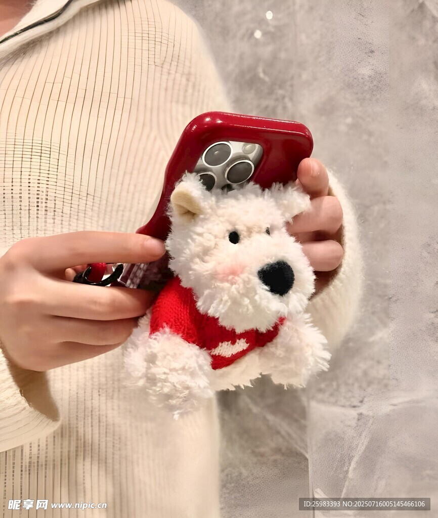 毛绒小狗挂件