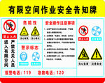 有限空间作业安全告知牌