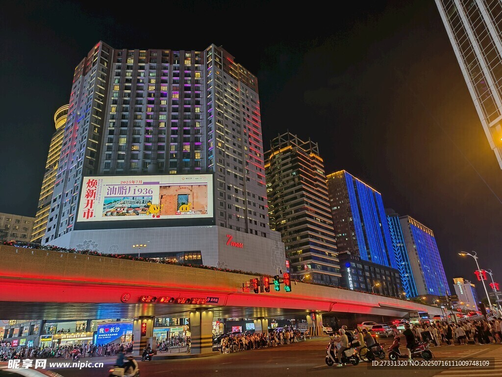 城市繁华夜景商业街
