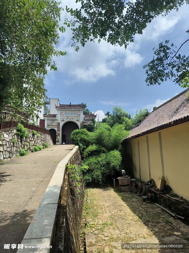 古巷风光静谧乡村景致