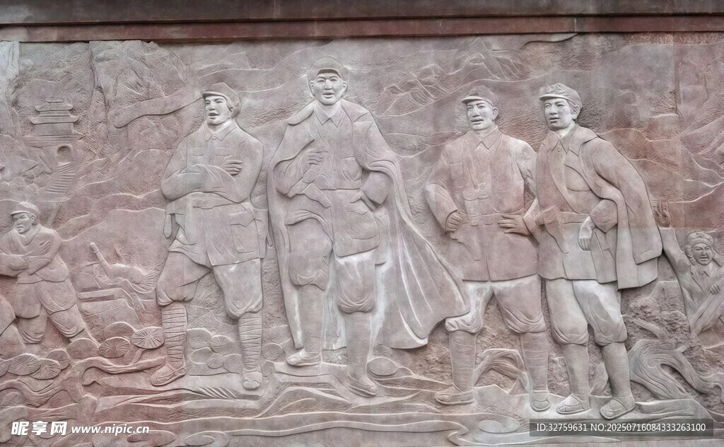 古代人物浮雕场景